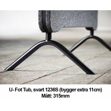 U-fot Tub till Lintex Edge Plus Golvskärmar - 315mm